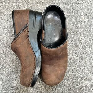 Dansko Women's S 41 US 10.5 - 11 Professional Cordovan Leather Brown Clogs shoes